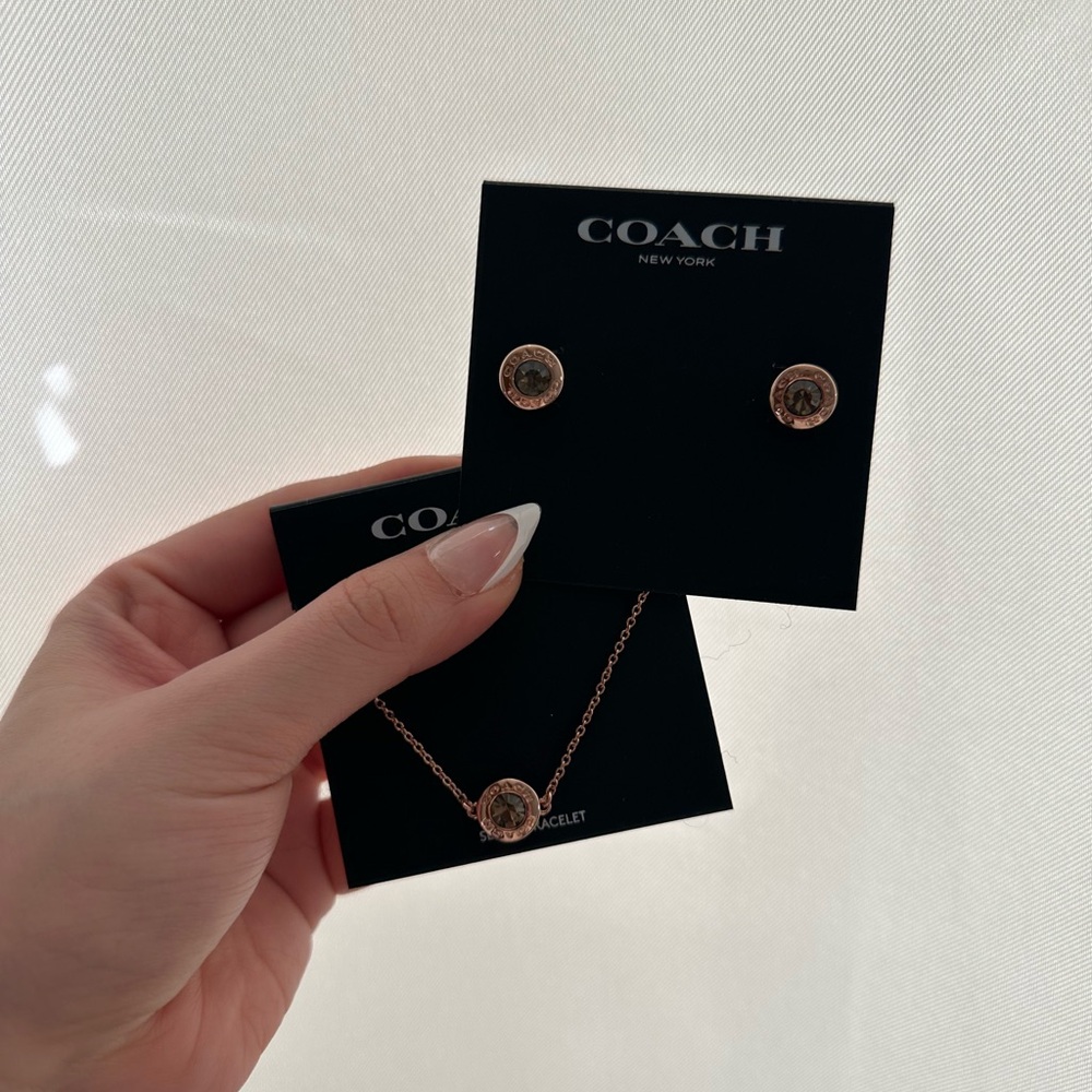 Coach Rose Gold Jewelry Set